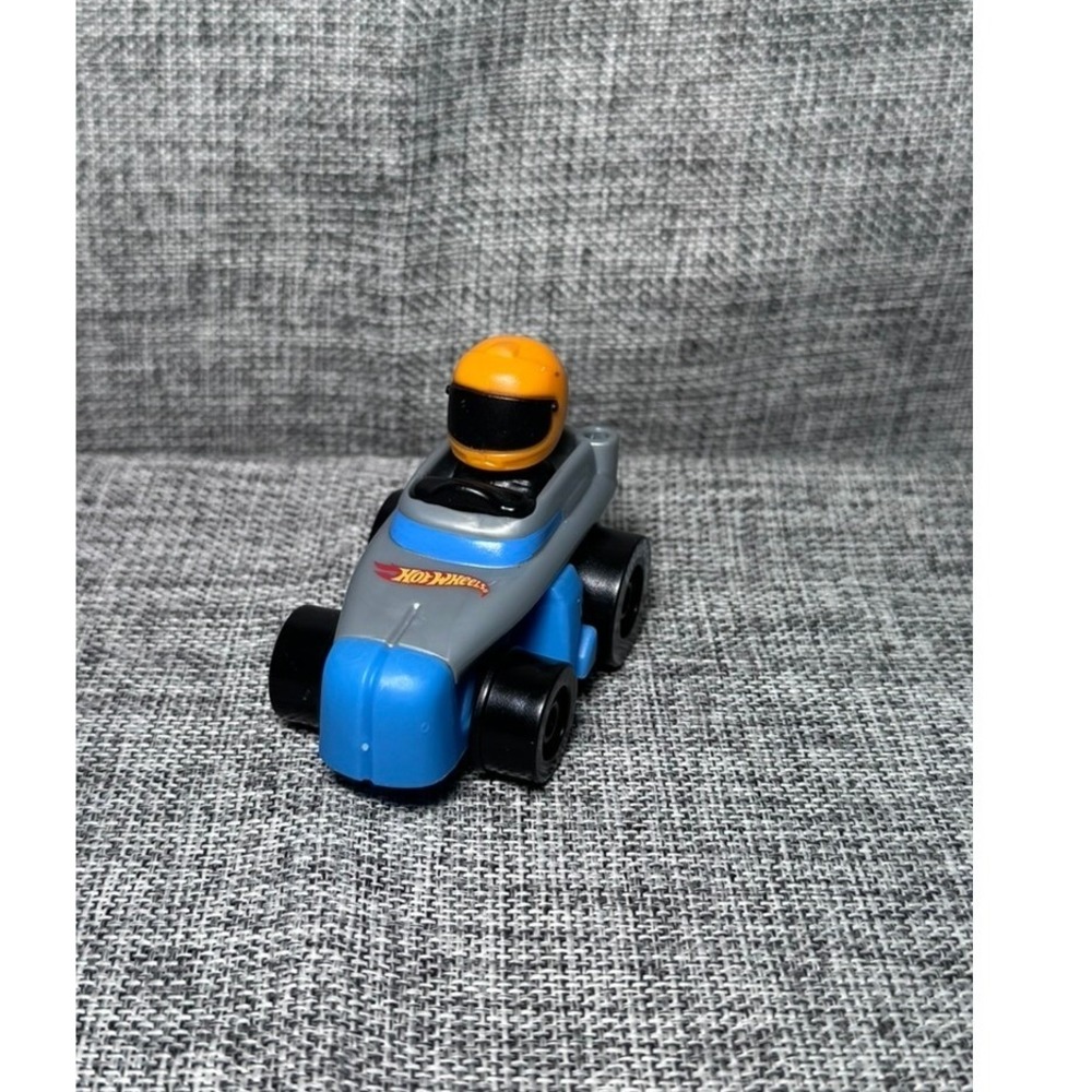 Fisher Price Little People Wheelies Hot Wheels Blue Silver Race Car Toy